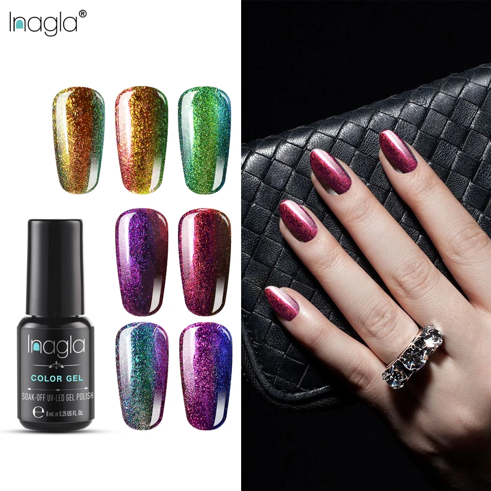 Inagla 8ML 3rd Generation Chameleon Series Nail Gel Polish Soak off UV LED Nail Polish Lacquer Varnish Top Base Coat Manicure
Inagla 8ML 3rd Generation Chameleon Series Nail Gel Polish Soak off UV LED Nail Polish Lacquer Varnish Top Base Coat Manicure