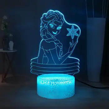 Fairy Tale Princess Series 3D Visual Desk Lamp Elsa Ice Queen Hold Snow RGB 7colorful LED Kids Night Light Holiday Light Gift
Fairy Tale Princess Series 3D Visual Desk Lamp Elsa Ice Queen Hold Snow RGB 7colorful LED Kids Night Light Holiday Light Gift