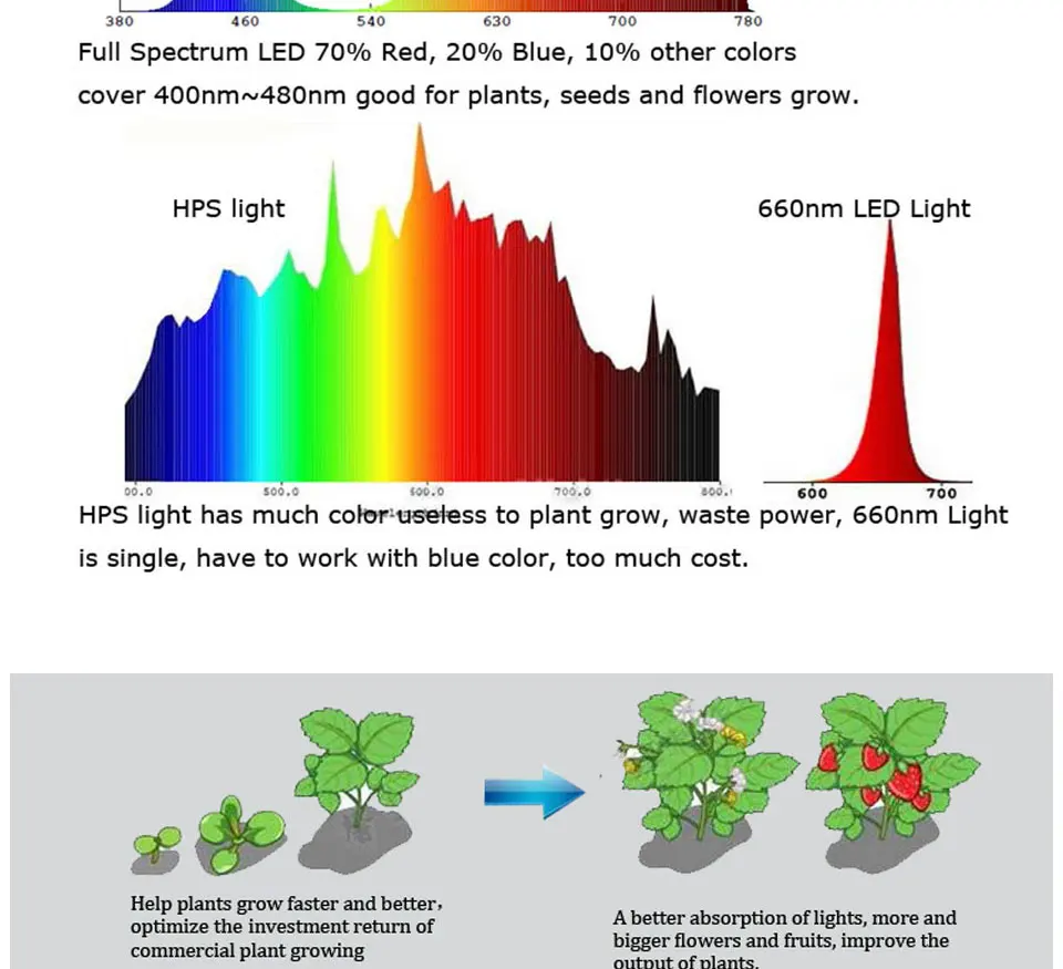 Driverless Smart IC AC 110V 220V Full Spectrum COB LED Light Chip for Floodlights Plant Grow Lamp 20W 30W 50W LED Bulb 60x40mm (17)