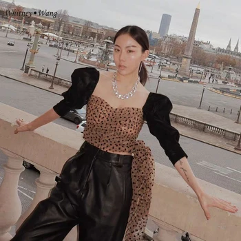 WHITNEY WANG Blouses 2020 Spring Fashion Streetwear Vintage Style Polka Dot Patchwork Sashes Blouse Women Blusas Lady Shirt Top
WHITNEY WANG Blouses 2020 Spring Fashion Streetwear Vintage Style Polka Dot Patchwork Sashes Blouse Women Blusas Lady Shirt Top