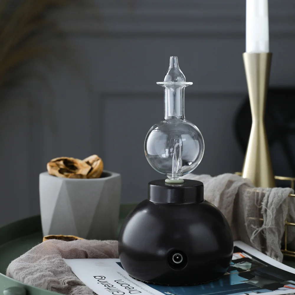 Black Household Humidifier Ceramic Glass Aromatherapy Pure Essential Oils Diffuser Air Fog Nebulizer for Badroom Living Room
Black Household Humidifier Ceramic Glass Aromatherapy Pure Essential Oils Diffuser Air Fog Nebulizer for Badroom Living Room