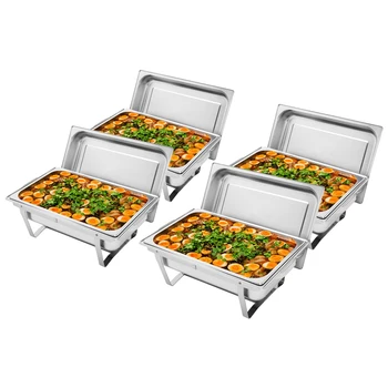 4Pcs Stainless Steel Buffet Chafer Furnace 9L Square Buffet Stove Dish Set Container Food Warmer Rectangular Chafing Dish
4Pcs Stainless Steel Buffet Chafer Furnace 9L Square Buffet Stove Dish Set Container Food Warmer Rectangular Chafing Dish