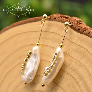 GLSEEVO Long Baroque Pearl Earrings For Women Engagement Wedding Gift Original Design Luxury Fashion Jewellery GE0834
GLSEEVO Long Baroque Pearl Earrings For Women Engagement Wedding Gift Original Design Luxury Fashion Jewellery GE0834