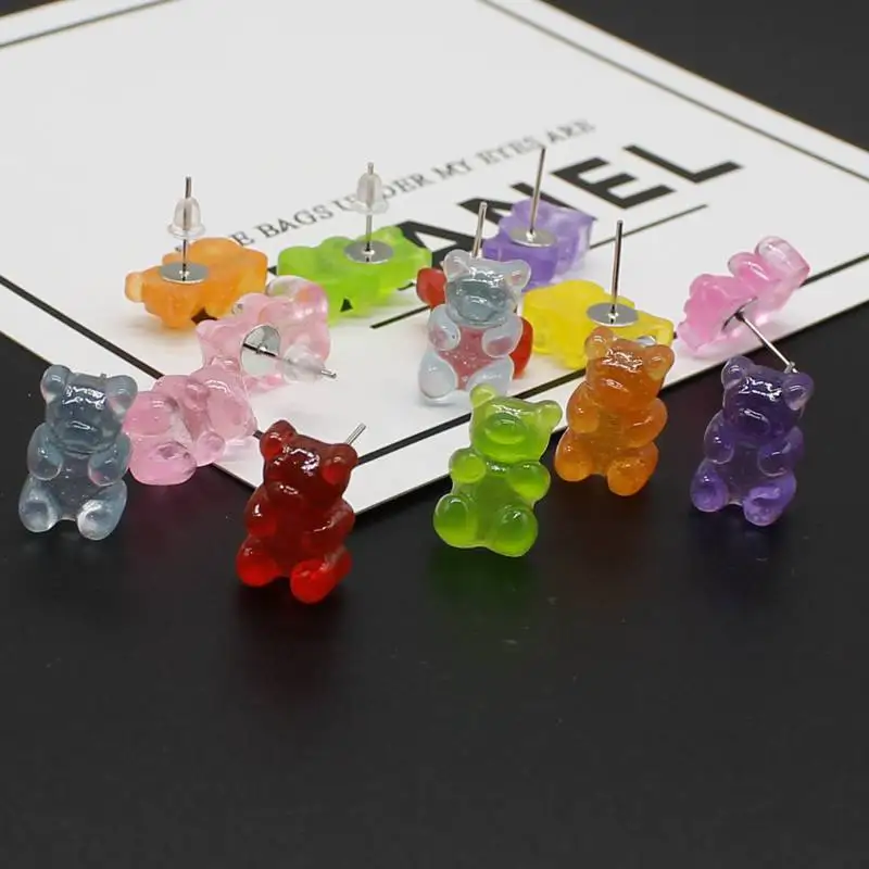 Cute Handmade Colorful Ins Style Cartoon Bear Stud Earrings Resin Candy Color Animal Earrings Friends Diary Fun Jewelry
Cute Handmade Colorful Ins Style Cartoon Bear Stud Earrings Resin Candy Color Animal Earrings Friends Diary Fun Jewelry