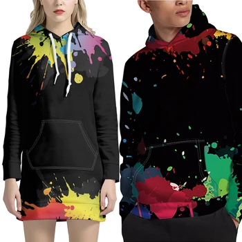 FORUDESIGNS New Hoodies Color graffiti Couple Wear Men Women Long sleeve Pullover Sweatshirt dress For Male lady Students 
FORUDESIGNS New Hoodies Color graffiti Couple Wear Men Women Long sleeve Pullover Sweatshirt dress For Male lady Students