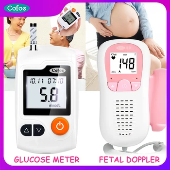 Cofoe Blood Glucose Meter & 50pcs test strips ,lancets & Fetal Doppler LCD Prenatal Heart Rate Heartbeat Monitor
Cofoe Blood Glucose Meter & 50pcs test strips ,lancets & Fetal Doppler LCD Prenatal Heart Rate Heartbeat Monitor