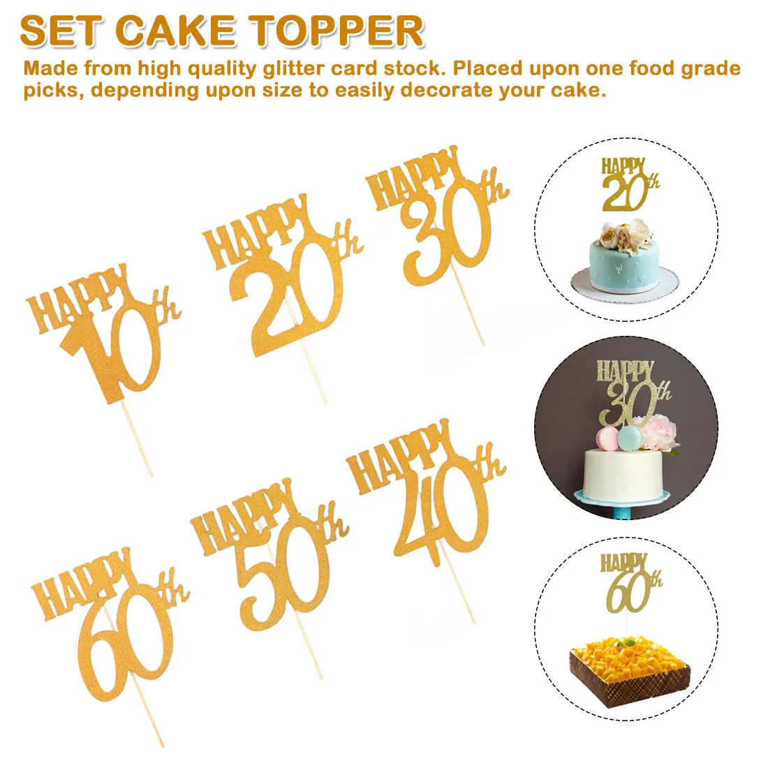 Anniversary Glitter Cake Topper 10th/20th/30th/40th/50th/60th Wedding Cake Decor Happy Birthday Party Supplier
Anniversary Glitter Cake Topper 10th/20th/30th/40th/50th/60th Wedding Cake Decor Happy Birthday Party Supplier