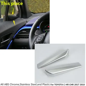 Car Sticker ABS Chrome Inner Front Head A Column Lamp Frame Triangle Moulding Trim 2pcs For TOYOTA C-HR CHR 2017 2018 2019 2020
Car Sticker ABS Chrome Inner Front Head A Column Lamp Frame Triangle Moulding Trim 2pcs For TOYOTA C-HR CHR 2017 2018 2019 2020