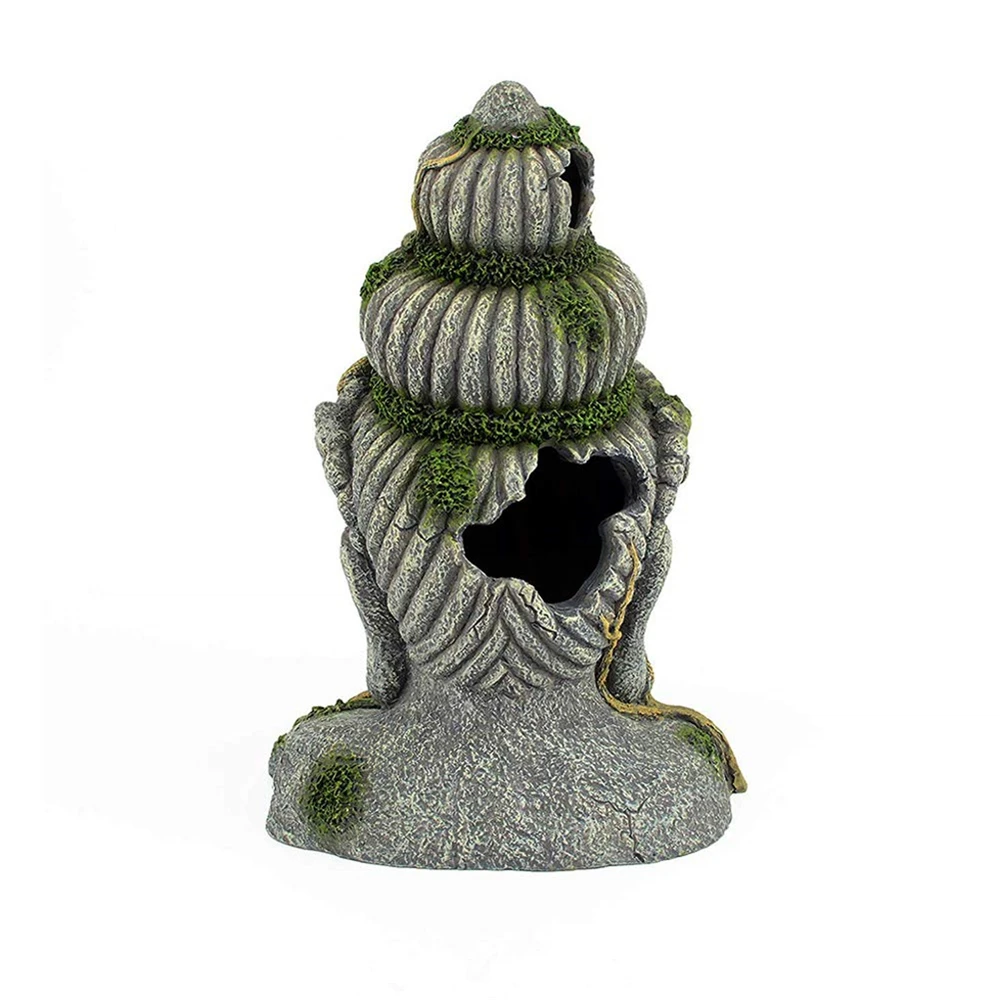 7 Buddha Aquarium Decorations Head Sculpture Aquarium Decor Ornament Large Fish Tank Decorations for 20-30 Gallon Aquarium