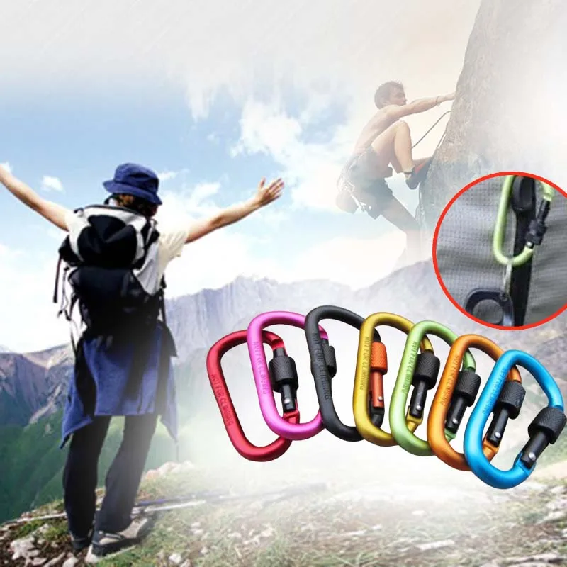 Buckle Mountaineering Buckle D-Screw Carabiner Clip Camping Backpack Hook Outdoor Tools Lock Hanging
Buckle Mountaineering Buckle D-Screw Carabiner Clip Camping Backpack Hook Outdoor Tools Lock Hanging