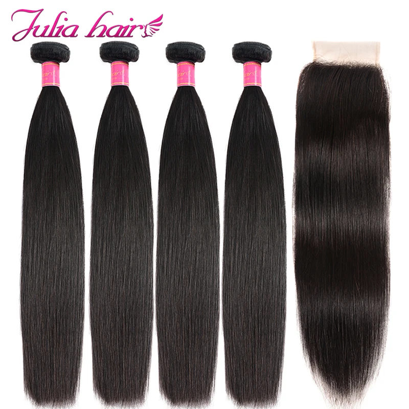 Ali Julia Indian Straight Human Hair Weave Bundles With Closure 4 Bundles & Lace Closure Free/ Middle/Three Part Remy Hair Weft
Ali Julia Indian Straight Human Hair Weave Bundles With Closure 4 Bundles & Lace Closure Free/ Middle/Three Part Remy Hair Weft