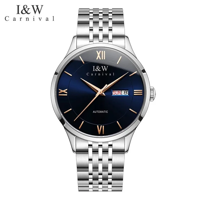 Montre Homme CARNIVAL Mechanical Business Watch for Men Brand Luxury Calendar Automatic Wrist Watch Waterproof 2023 Reloj Hombre
Montre Homme CARNIVAL Mechanical Business Watch for Men Brand Luxury Calendar Automatic Wrist Watch Waterproof 2023 Reloj Hombre