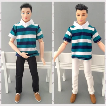 1/6 Boy Doll Clothes For Ken Dolls Blue Striped T-Shirt & Trousers Pants Clothes For Barbie's Boyfriend Ken Prince Doll Outfits
1/6 Boy Doll Clothes For Ken Dolls Blue Striped T-Shirt & Trousers Pants Clothes For Barbie's Boyfriend Ken Prince Doll Outfits