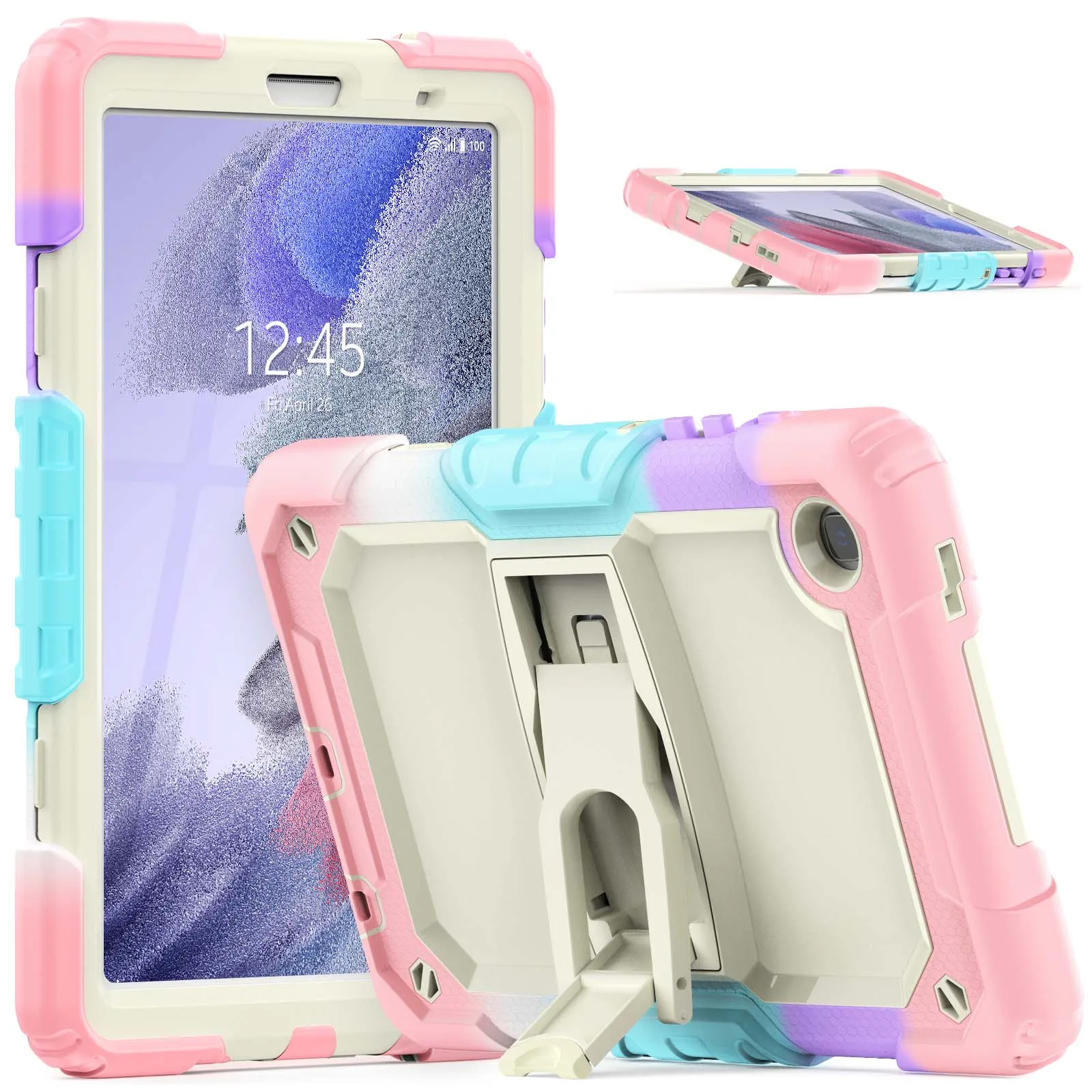 Tablet Case for Samsung Galaxy Tab A7 Lite 8.7 SM-T220 T225 Sturdy Hybird Armor Heavy Duty PC Silicone Kickstand Shell Cover | Компьютеры