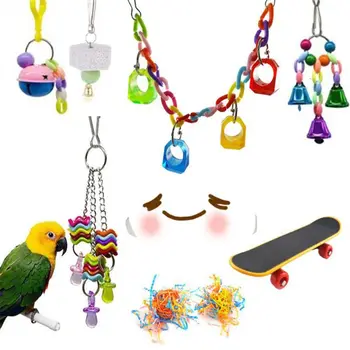 1 Set Bird Parrot Swing Chew Toys Colorful Bells Skateboard Pet Cage Hanging Hammock for Parakeets Finches Lovebirds
1 Set Bird Parrot Swing Chew Toys Colorful Bells Skateboard Pet Cage Hanging Hammock for Parakeets Finches Lovebirds