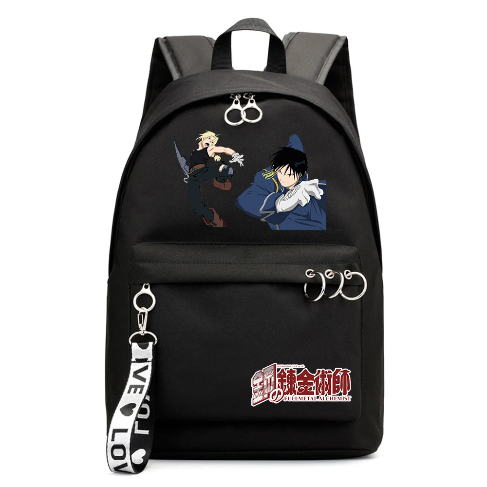 

Fullmetal Alchemist Rucksack Boys Girls Schoolbag Zipper Packsack Backpack Shoulders Fashion Laptop Bag Teenger Student Bookbag
