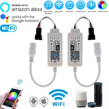 Magic Home Bluetooth Wifi 16 millions RGB LED Controller Smartphone APP Control 50M RF IR Remote Google Voice Controller D30
Magic Home Bluetooth Wifi 16 millions RGB LED Controller Smartphone APP Control 50M RF IR Remote Google Voice Controller D30