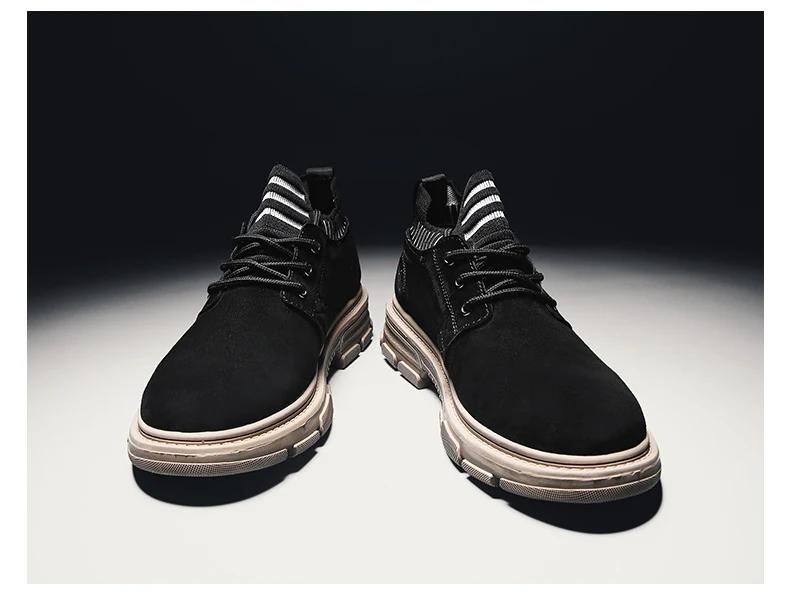 Męskie buty Casual na co dzień – czarne mokasyny skórzane z wkładką Ocio Slip On - Wianko - 22