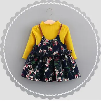 Autumn Children's Clothing Han Edition Girls Solid Color T-shirt and Floral Condole Belt Skirt 2PCS/Set
Autumn Children's Clothing Han Edition Girls Solid Color T-shirt and Floral Condole Belt Skirt 2PCS/Set