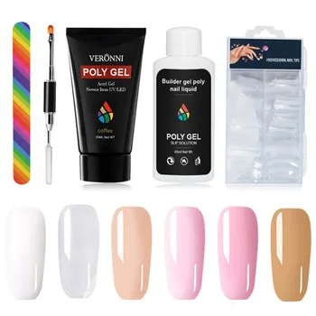 5 Pcs/set 6 Colors Poly Gel Nail Extension Gel Dressing Tool Multicolor Extended Gel Quick Suit Fast-Drying Poly Gel Nail B
5 Pcs/set 6 Colors Poly Gel Nail Extension Gel Dressing Tool Multicolor Extended Gel Quick Suit Fast-Drying Poly Gel Nail B