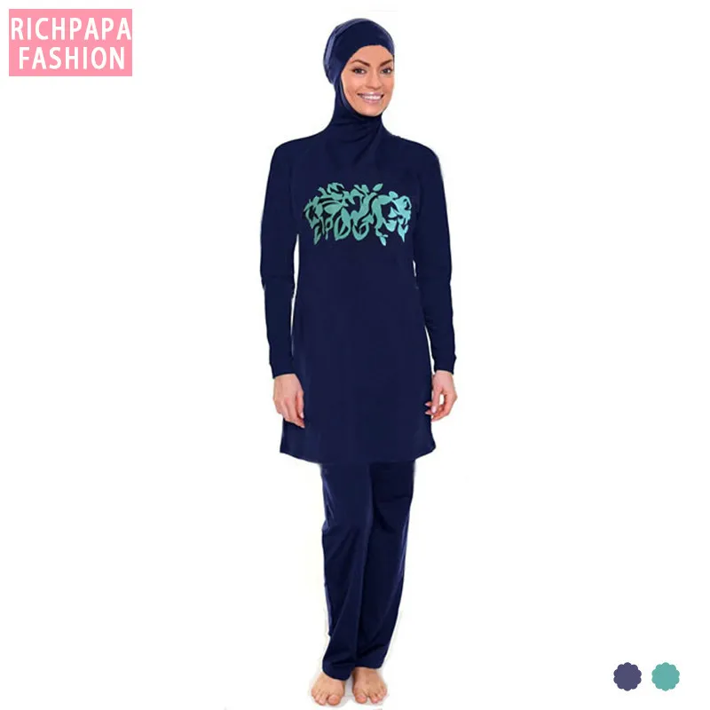 Фото Muslim Swimwear Full Coverage islamic swim wear Swimsuits Sleeve High Quality Burkinis Beach Wear Plus Size Women | Спорт и