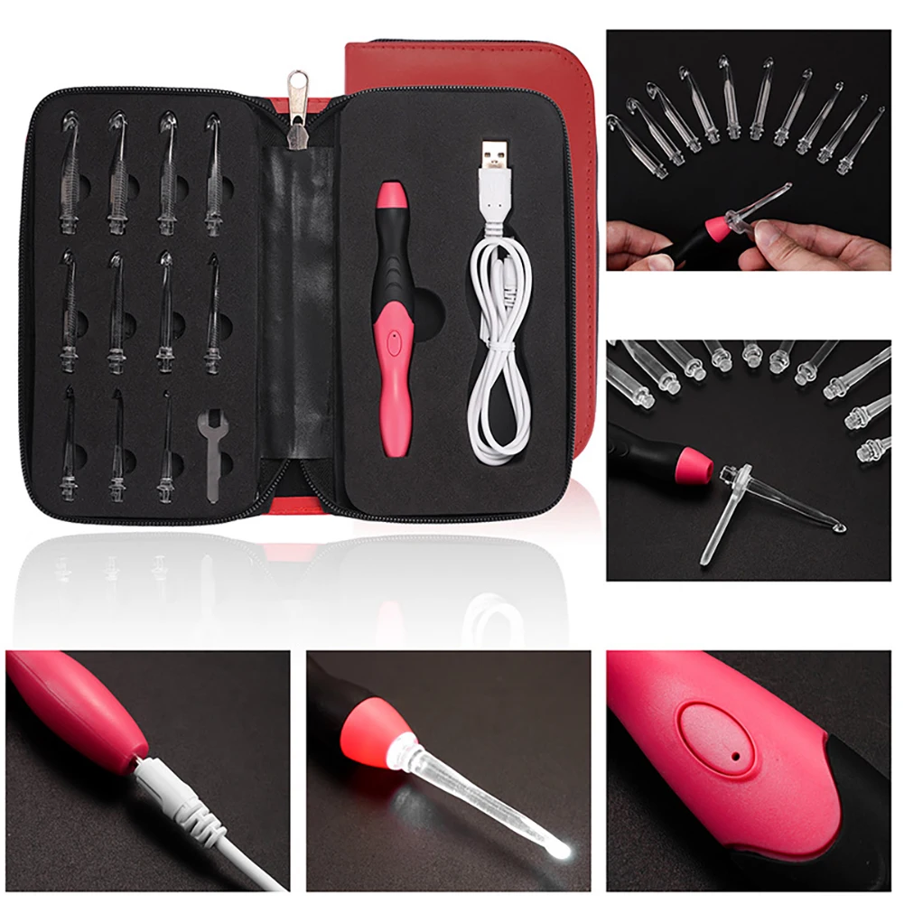 Lighted Crochet Hooks Sweater Knitwear Grip Handles Ergonomic Rechargeable Lighted Crochet Complete Set for Arthritic Hands
Lighted Crochet Hooks Sweater Knitwear Grip Handles Ergonomic Rechargeable Lighted Crochet Complete Set for Arthritic Hands