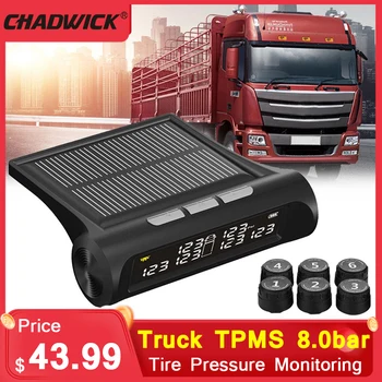Truck Bus Solar Wireless Tire Pressure Monitoring System 6 Sensors LCD Display TPMS for Trailers RVs Campers 6-wheel 8.0bar
Truck Bus Solar Wireless Tire Pressure Monitoring System 6 Sensors LCD Display TPMS for Trailers RVs Campers 6-wheel 8.0bar