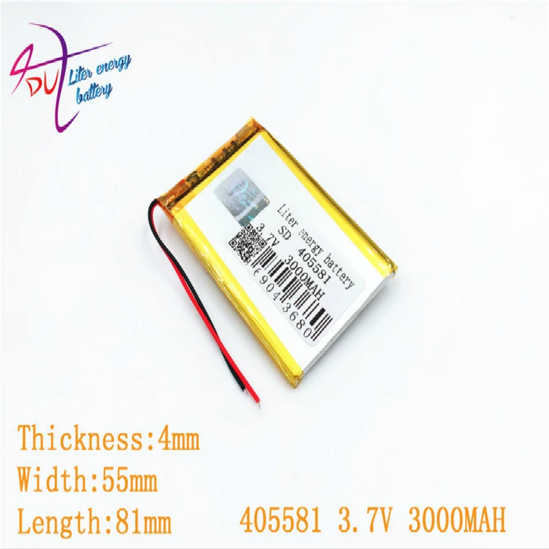 405581 3 7 V 2200mAh 405580 литий-полимерные Li-Po li ion аккумуляторные батареи для Mp3 MP4 MP5 GPS mobile