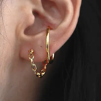 FFLACELL 2020 Spring New Gold Color Chain Simple Geometry Hollow Cuff Metal Oval Stud Earrings for Women Gift Jewelry Party Girl
FFLACELL 2020 Spring New Gold Color Chain Simple Geometry Hollow Cuff Metal Oval Stud Earrings for Women Gift Jewelry Party Girl