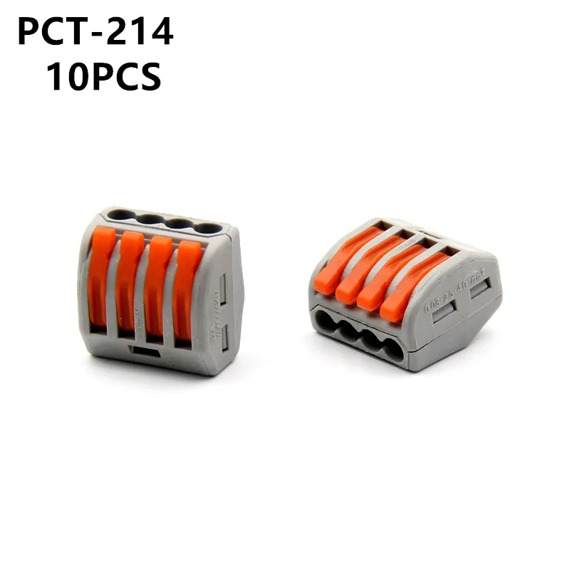 10Pcs PCT-214 PCT214 222-414 Universal Compact Wire Wiring Connectors Connector 4 Pin conductor terminal block lever fit
10Pcs PCT-214 PCT214 222-414 Universal Compact Wire Wiring Connectors Connector 4 Pin conductor terminal block lever fit