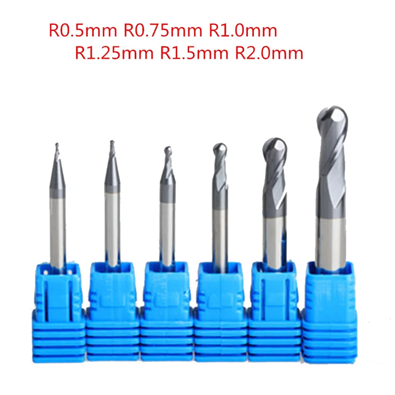 6Pcs Tungsten Carbide 2 Flutes Ball Nose End Mill Engraving CNC Radius 0.5-2.0MM Cutter Woodwork Fresas Para Router Madera
6Pcs Tungsten Carbide 2 Flutes Ball Nose End Mill Engraving CNC Radius 0.5-2.0MM Cutter Woodwork Fresas Para Router Madera