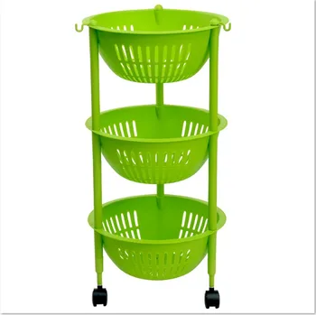 Plastic Vegetable And Fruit Kitchen Shelf Living Room Receives And Arranges Three-storey Vegetable Basket With Multi-storey Tria 
Plastic Vegetable And Fruit Kitchen Shelf Living Room Receives And Arranges Three-storey Vegetable Basket With Multi-storey Tria