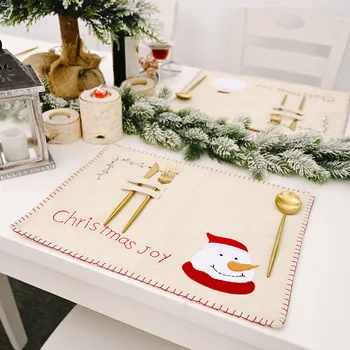 46*34cm Printed Cotton Linen Kitchen Placemat Dining Table Mat Coaster Pads Cup Mats Snowman Christmas Decoration Home Decor
46*34cm Printed Cotton Linen Kitchen Placemat Dining Table Mat Coaster Pads Cup Mats Snowman Christmas Decoration Home Decor