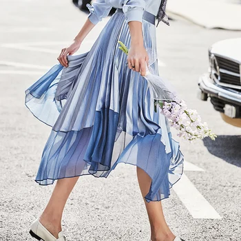 Pleated Skirt Design Sense Non-Mainstream Young 2020 Autumn New Style French Retro Stitching Mid-Long Model a Skirt Dropshipping
Pleated Skirt Design Sense Non-Mainstream Young 2020 Autumn New Style French Retro Stitching Mid-Long Model a Skirt Dropshipping