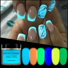 10 couleurs néon phosphore poudre ongles paillettes poudre poussière lumineuse Pigment Fluorescent poudre ongles paillettes brillent dans le noir(China)