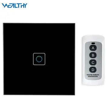 Remote Touch Switch RF433 Control Glass Panel Sensor Switches Distance UP To 20m EU Standard AC220V 1 Gang Wall Light Switch
Remote Touch Switch RF433 Control Glass Panel Sensor Switches Distance UP To 20m EU Standard AC220V 1 Gang Wall Light Switch