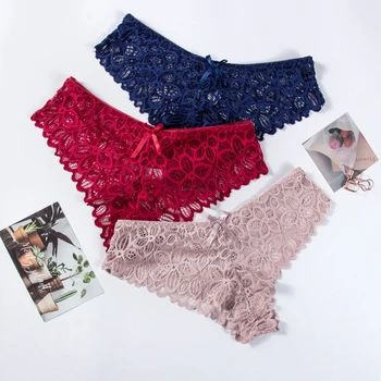 

Women Underwear Sexy Lace Panties Underpant Transparent Lingerie New Style Female Tempting Pretty Soft Breathable Briefs