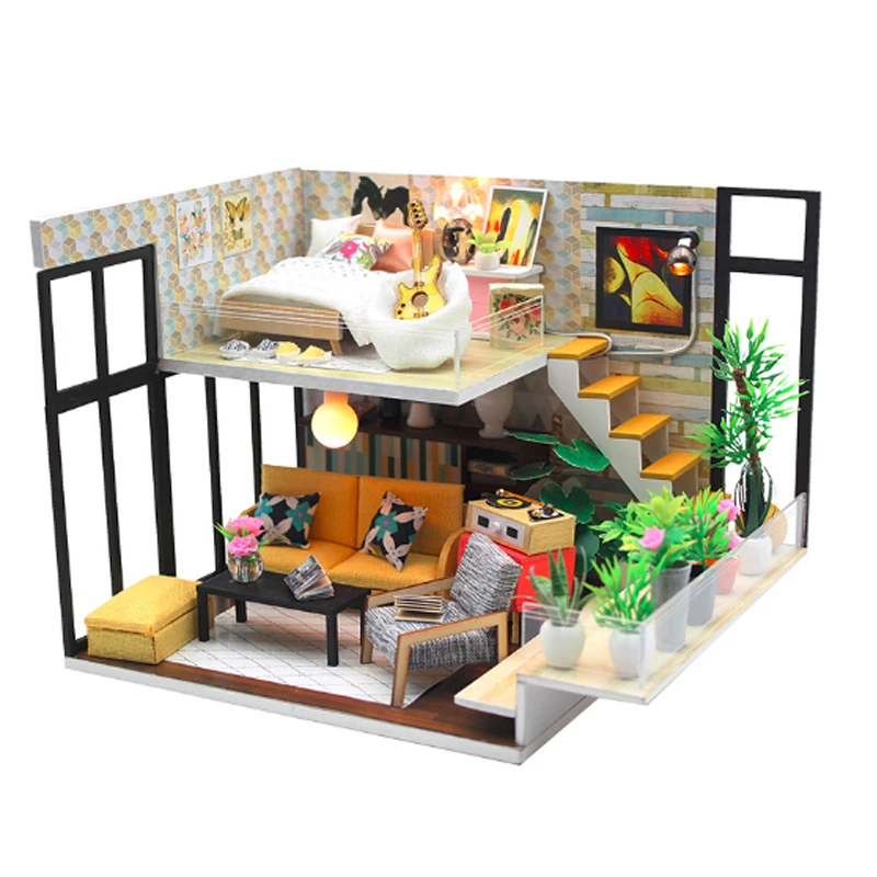 Creative DIY Children Adult Miniature Doll house Wooden Kits Assembled building blocks Cynthiss Holiday home furnishing toys
Creative DIY Children Adult Miniature Doll house Wooden Kits Assembled building blocks Cynthiss Holiday home furnishing toys