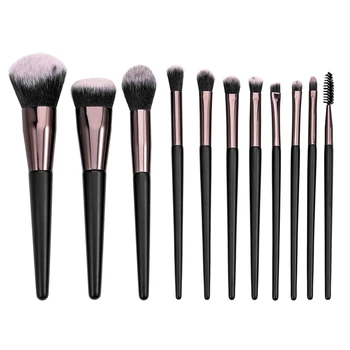 11pcs Black Nylon Blusher Concealer Eye Shadow Eyeliner Foundation Powder Highlighter Eyebrow Cosmetic Brushes Makeup Tools 
11pcs Black Nylon Blusher Concealer Eye Shadow Eyeliner Foundation Powder Highlighter Eyebrow Cosmetic Brushes Makeup Tools