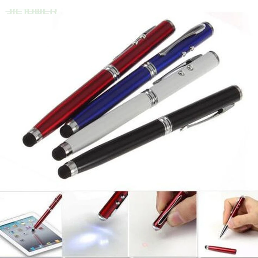 500pcs/lot 4 In 1 Soft Rubber Tip Laser Pointer LED Torch Touch Screen Stylus Ball Pen for Iphone Samsung Tablet PC Mobile Phone
500pcs/lot 4 In 1 Soft Rubber Tip Laser Pointer LED Torch Touch Screen Stylus Ball Pen for Iphone Samsung Tablet PC Mobile Phone