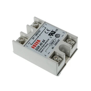 Solid State Relay Module SSR-40AA 40A 250V 80-250V DC Input 24-380VAC Output L4MF
Solid State Relay Module SSR-40AA 40A 250V 80-250V DC Input 24-380VAC Output L4MF