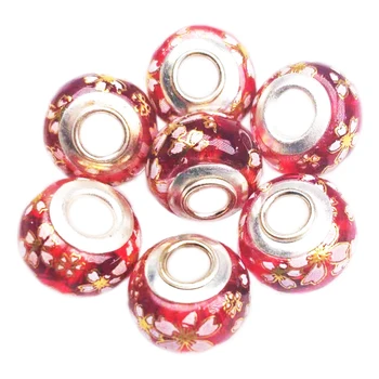 20Pcs/lot 14mm Red+Cherry Blossom Flower European Beads with Silver Brass Pipe core,Large Hole Glass Beads for Jewelry Making
20Pcs/lot 14mm Red+Cherry Blossom Flower European Beads with Silver Brass Pipe core,Large Hole Glass Beads for Jewelry Making