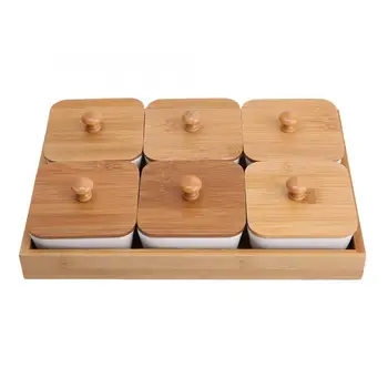 Wooden Kitchen Storage Tray Ceramic Appetizer Serving Plate with Bamboo Tray Cover for Fruits Nuts Desserts Gold Tray Decoration
Wooden Kitchen Storage Tray Ceramic Appetizer Serving Plate with Bamboo Tray Cover for Fruits Nuts Desserts Gold Tray Decoration