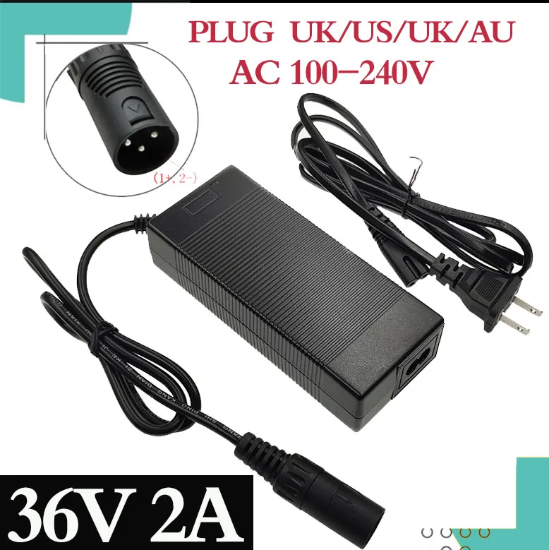 Cargador de baterÃa de plomo-ácido de 36V 2A para scooter Eléctrico de 41,4 V para cargador de Bicicleta electrónica baterÃa de
Cargador de baterÃa de plomo-ácido de 36V 2A para scooter Eléctrico de 41,4 V para cargador de Bicicleta electrónica baterÃa de