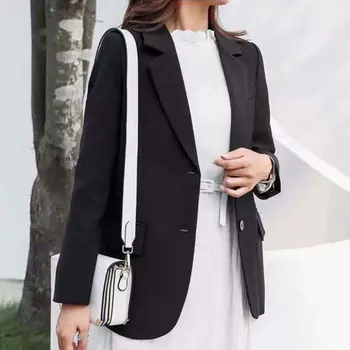 Plus Size Black Blazer Women Pink Blazer And Jacket Female Black Spring And Autumn New Korean Version Loose Female Short Coat 
Plus Size Black Blazer Women Pink Blazer And Jacket Female Black Spring And Autumn New Korean Version Loose Female Short Coat