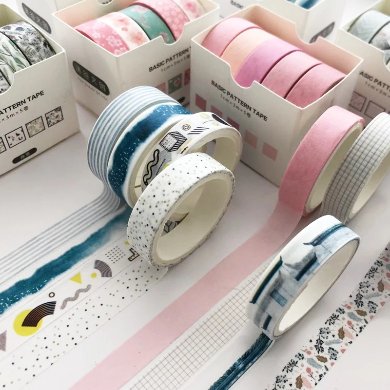 5pcs Simple Washi Tape Decorative Stationery Tapes Stickers Optional Collocation Masking Tapes For Journal Scrapbooks DIY H6361
5pcs Simple Washi Tape Decorative Stationery Tapes Stickers Optional Collocation Masking Tapes For Journal Scrapbooks DIY H6361