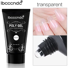 30g Polygel ongles acrylique Poly Gel rose blanc cristal clair UV LED constructeur Gel conseils amélioration Solution de glissement Gel d'extension rapide(China)