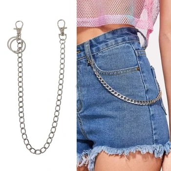 16" Punk Belt Wallet Chain Waist Pants Chain Pocket Chain with Keyring for Pants Belt Jeans Wallets Keys Jewerly Unisex
16" Punk Belt Wallet Chain Waist Pants Chain Pocket Chain with Keyring for Pants Belt Jeans Wallets Keys Jewerly Unisex