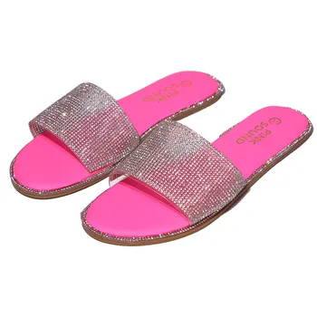 Rhinestone Candy-colored Slippers New Women Flip Flop Fashion Wild Beach Shoe Diamond Flat Bottom Outdoor Wild Sandals J4
Rhinestone Candy-colored Slippers New Women Flip Flop Fashion Wild Beach Shoe Diamond Flat Bottom Outdoor Wild Sandals J4