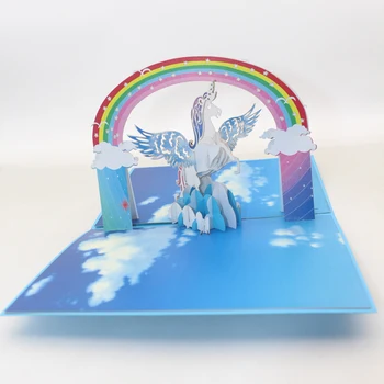 3D Handmade Blue Sky Rainbow Cartoon Flying Unicorn Paper Invitation Greeting Cards Kids Girlfriend Birthday Party Festival Gift
3D Handmade Blue Sky Rainbow Cartoon Flying Unicorn Paper Invitation Greeting Cards Kids Girlfriend Birthday Party Festival Gift